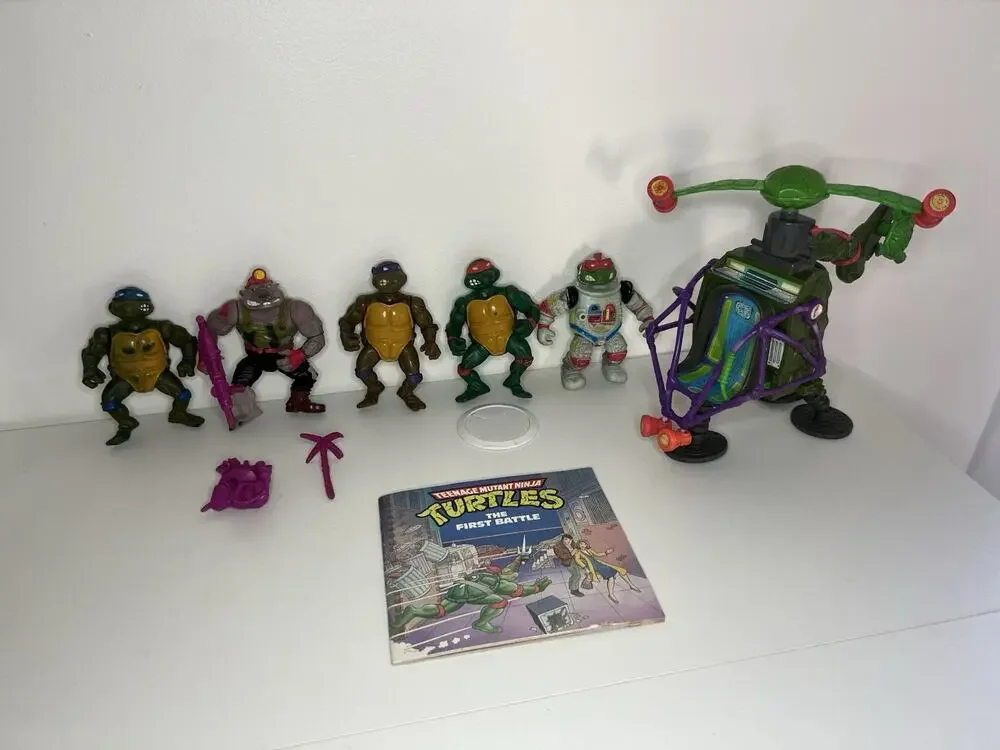 Vintage TMNT Playmates Action Figure Lot 1988-90 Turtle Copter INCOMPLETE PARTS